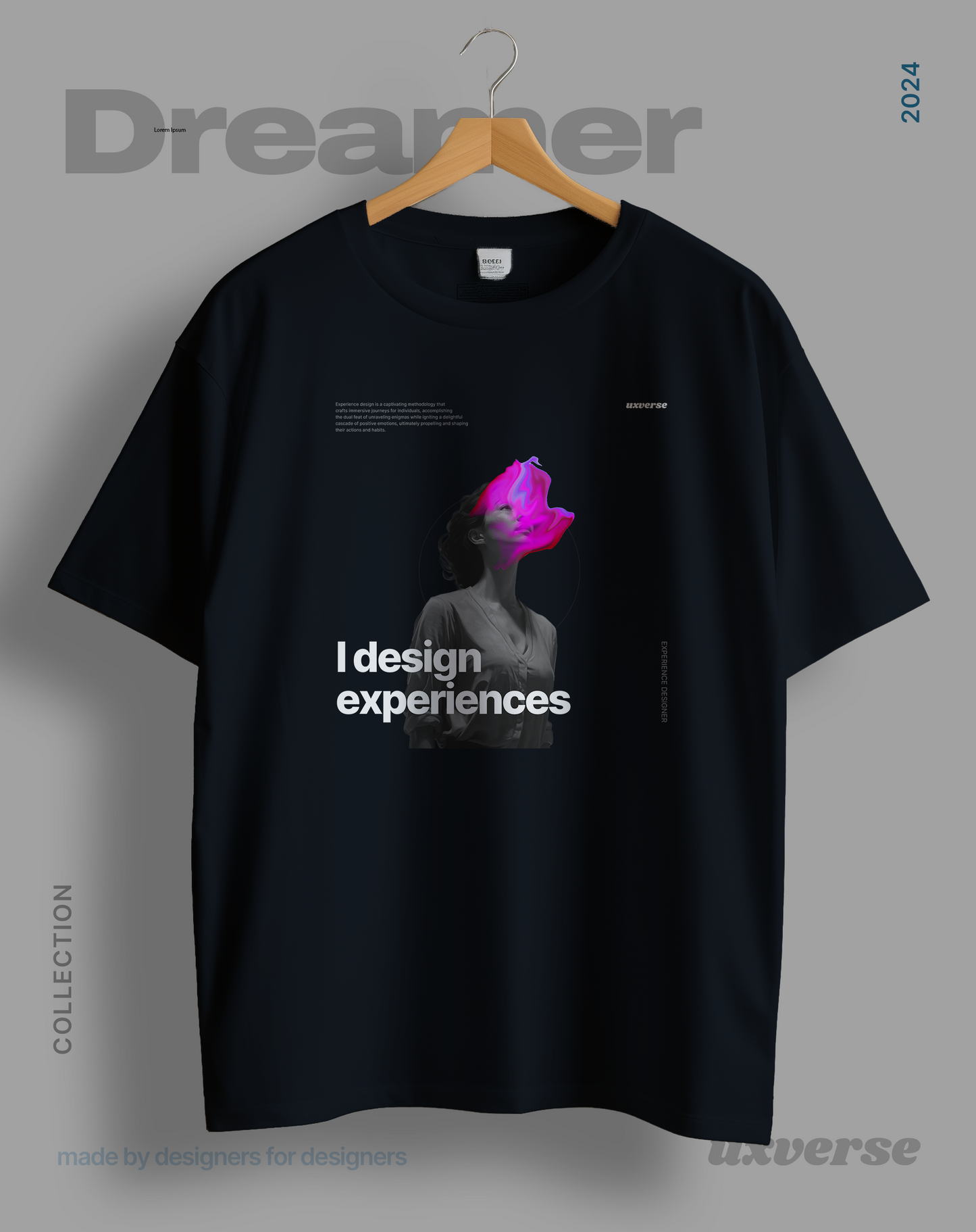 Girl designs experiences | Unisex UX Design Tshirt