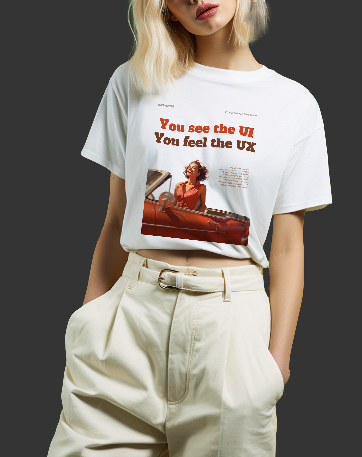 See the UI, feel the UX | Unisex UX Design Tshirt