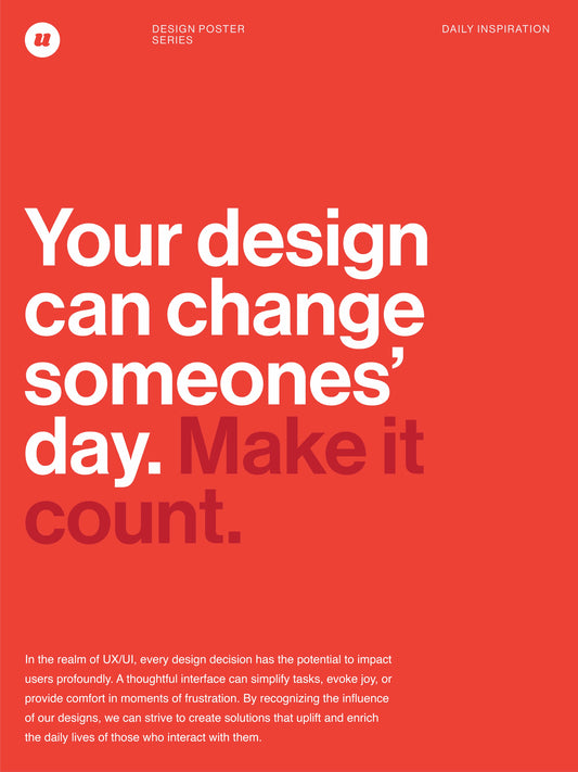 Make it Count | Design Poster