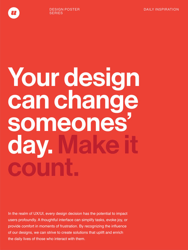 Make it Count | Design Poster