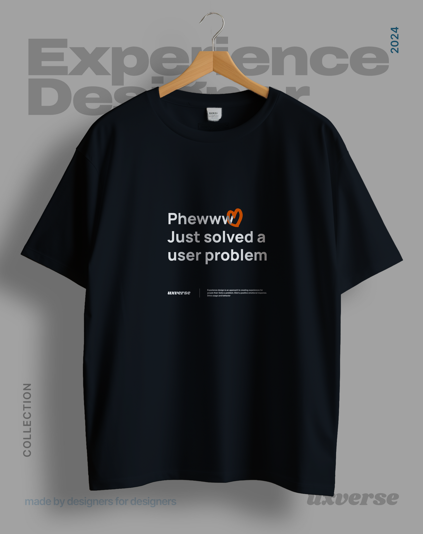 Solved a user problem | Unisex UX Design Tshirt
