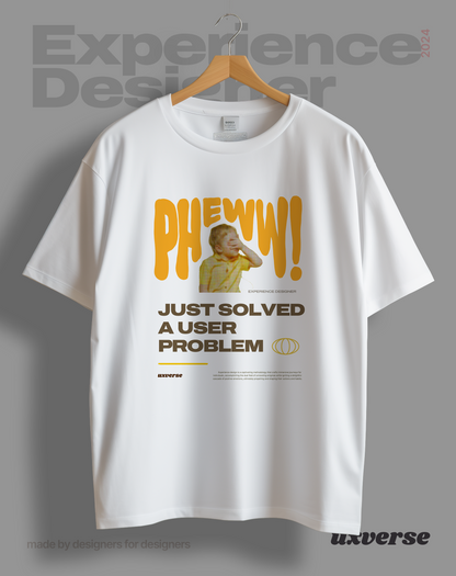 Solved a user problem | Unisex UX Design Tshirt